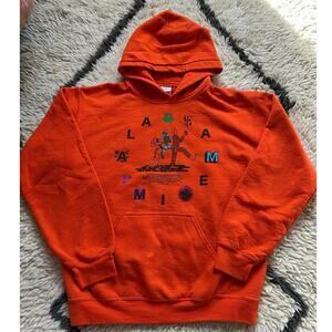 Tame Impala Hoodie Orange - 2019 SUMMER TOUR Sz small medium sweatshirt GILDAN
